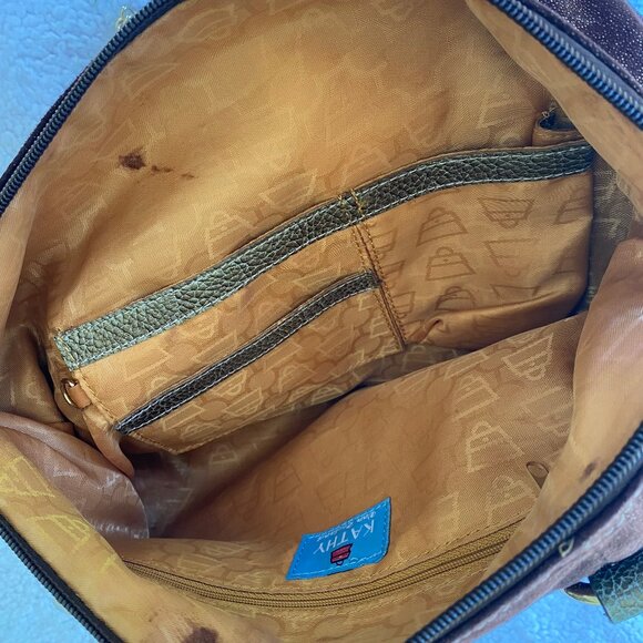 Kathy Van Zeeland Brown Bronze Embellished Large Shoulder Tote - Picture 13 of 16